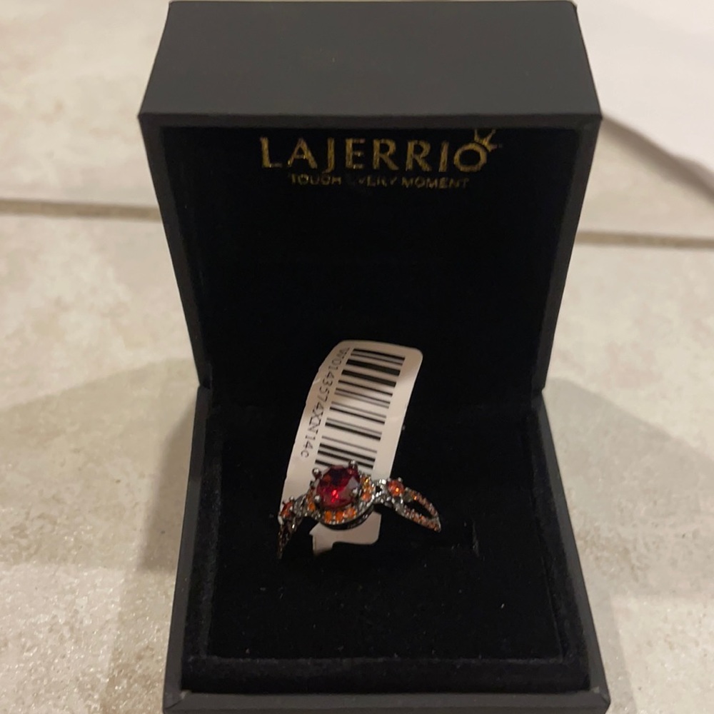 Round Cut Ruby Black Promise Ring